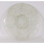 1940's Lalique Style Glass Charger