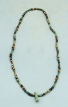 Egyptian Faience Bead Necklace, Late Period