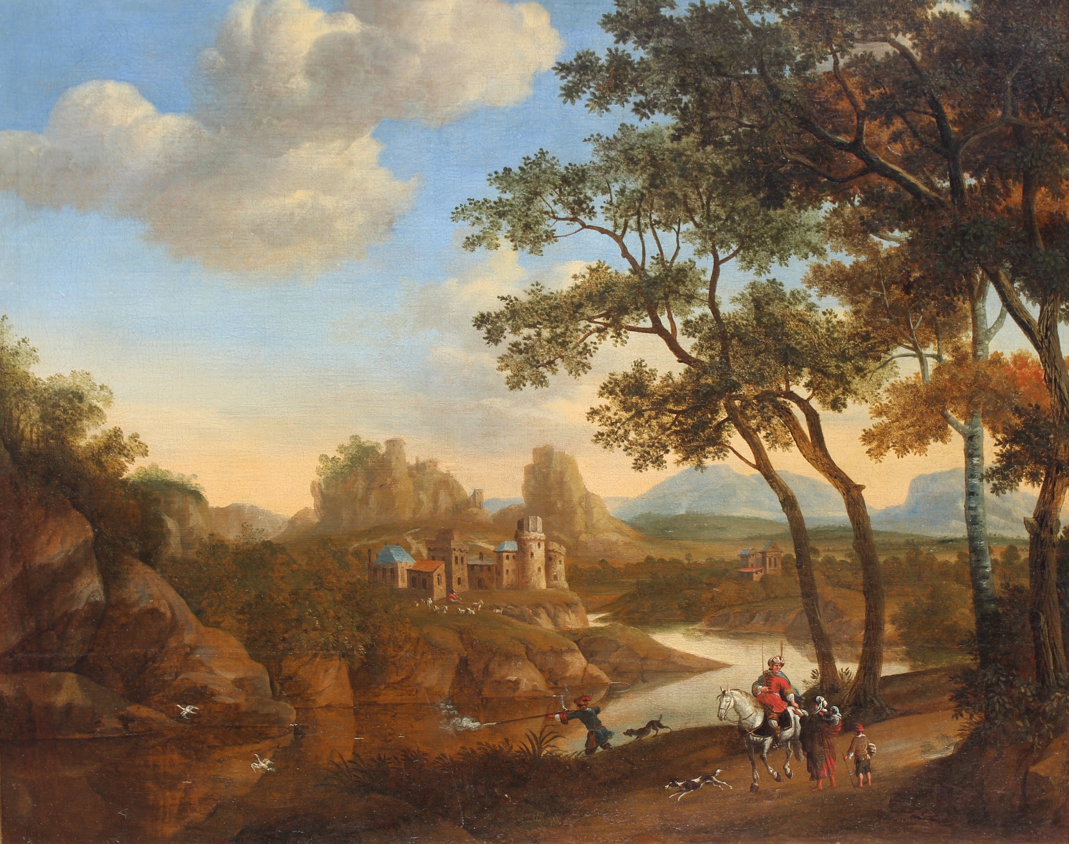 Large Old Master Landscape With Figures