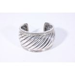 David Yurman Sterling Silver Diamond Wide