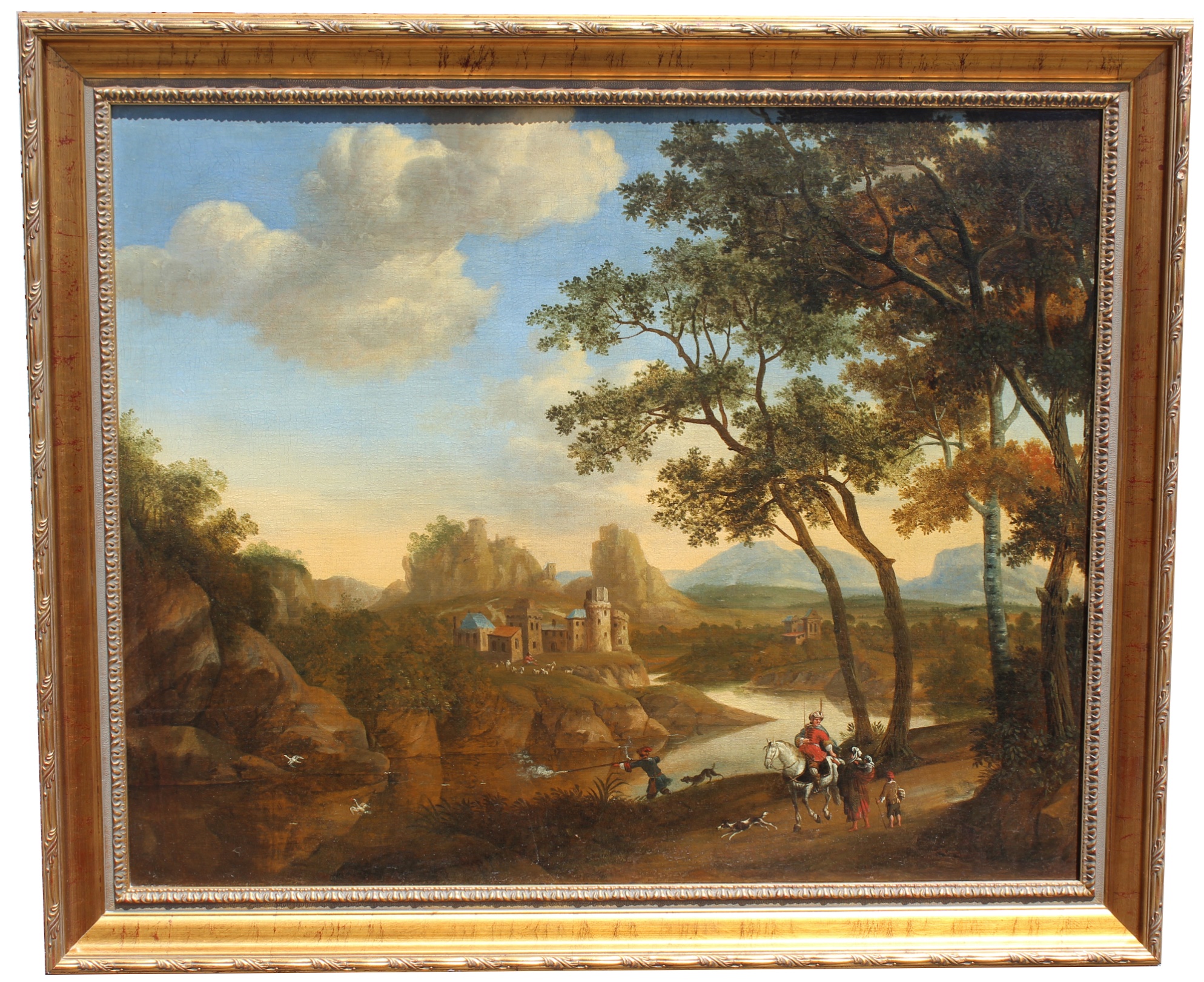 Large Old Master Landscape With Figures - Image 2 of 9