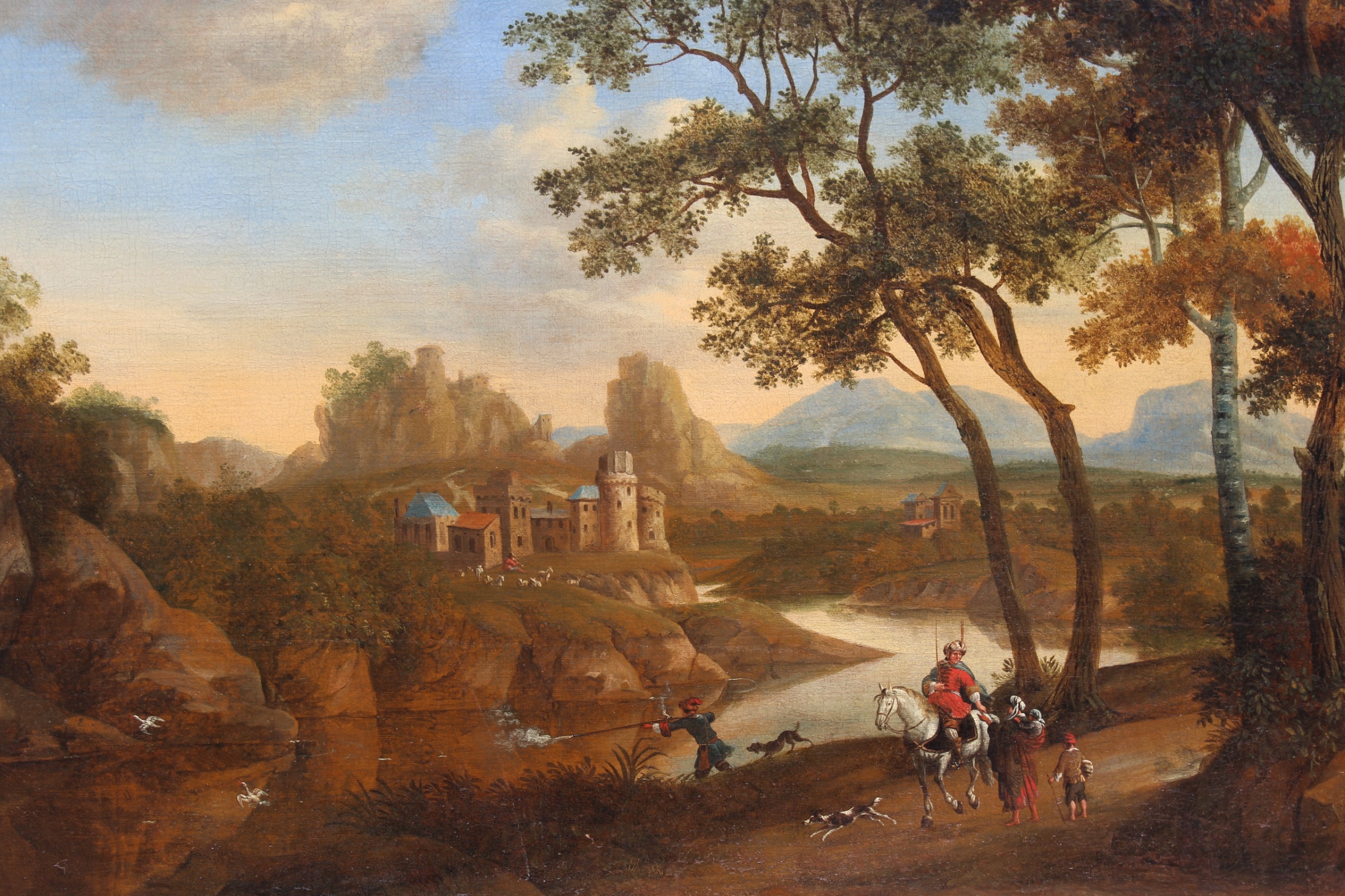 Large Old Master Landscape With Figures - Image 5 of 9