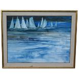 Robert Chase (FL. 1919 - 2014) "Sailboat Regatta"