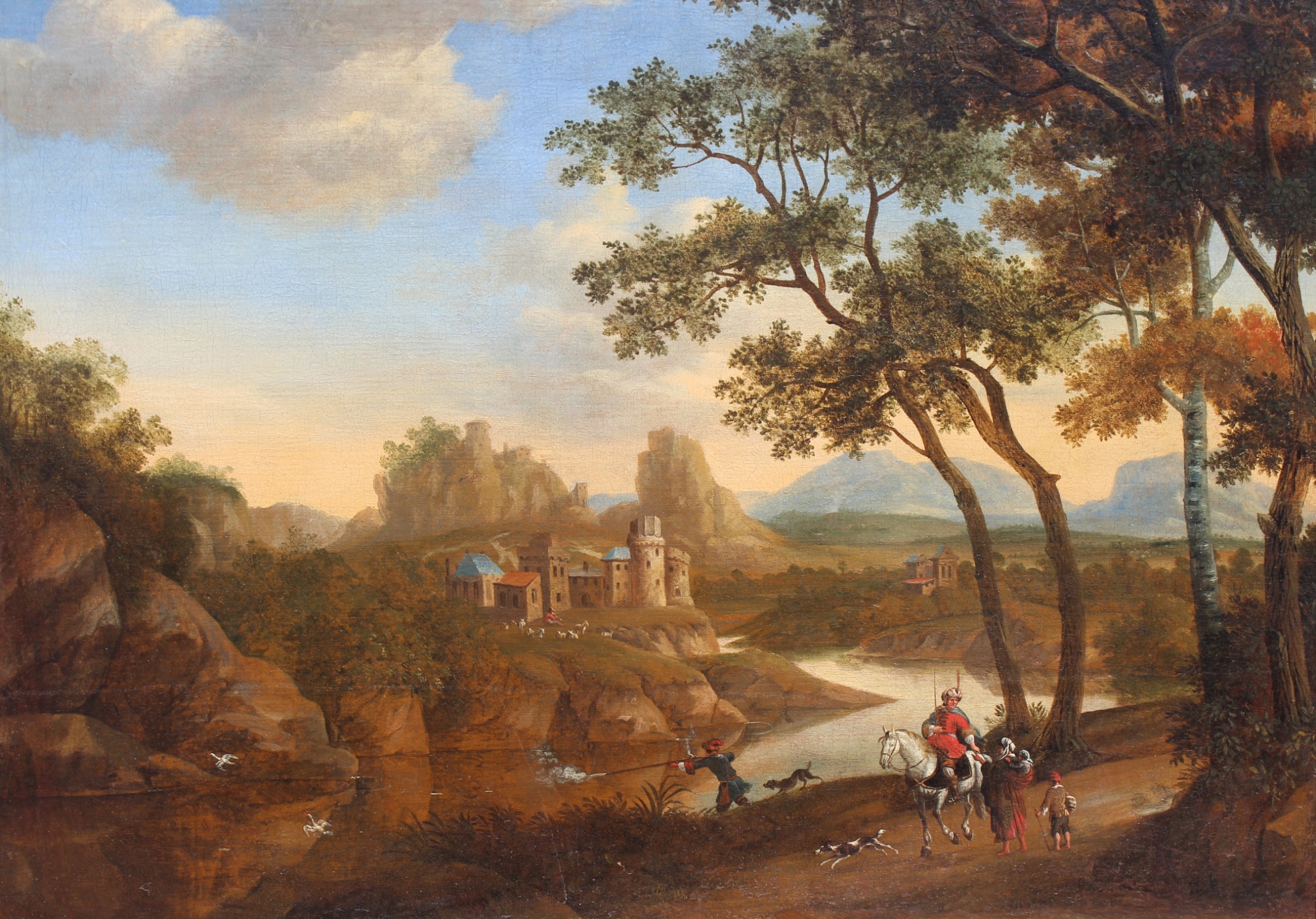 Large Old Master Landscape With Figures - Image 4 of 9