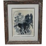 Georges Braque "Les Trois Chevaux Noirs" Litho