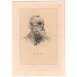 Auguste Rodin "Victor Hugo" Drypoint Etching
