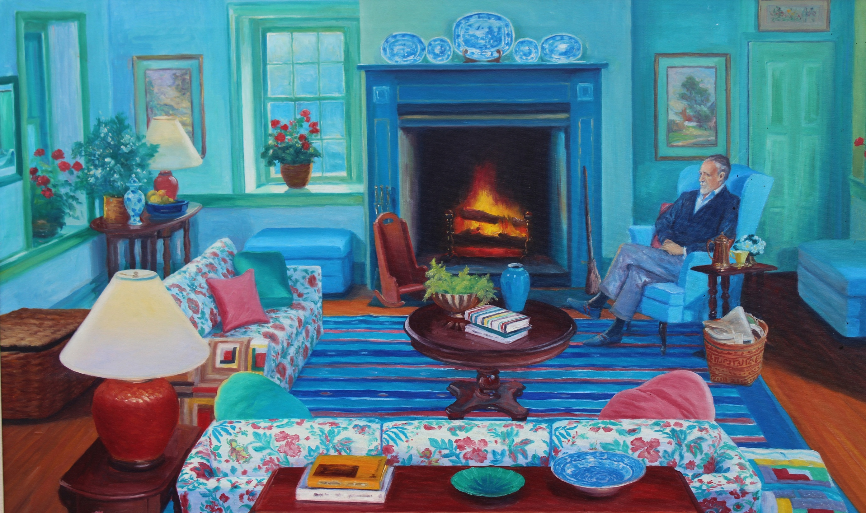 William Nelson (b. 1942) "The Blue Interior" - Image 3 of 7