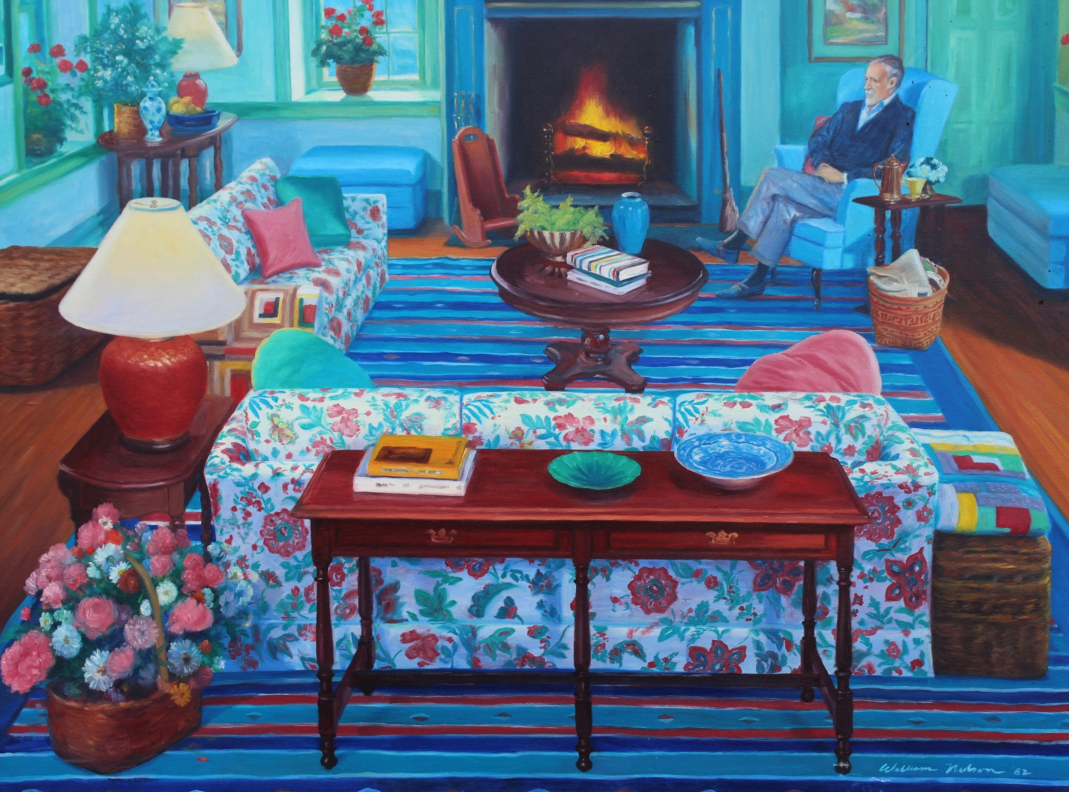 William Nelson (b. 1942) "The Blue Interior" - Image 4 of 7