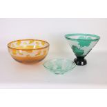 (3) Assorted Correia Glass Bowls