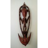 20th C. Figurative House Hook - Papua New Guinea