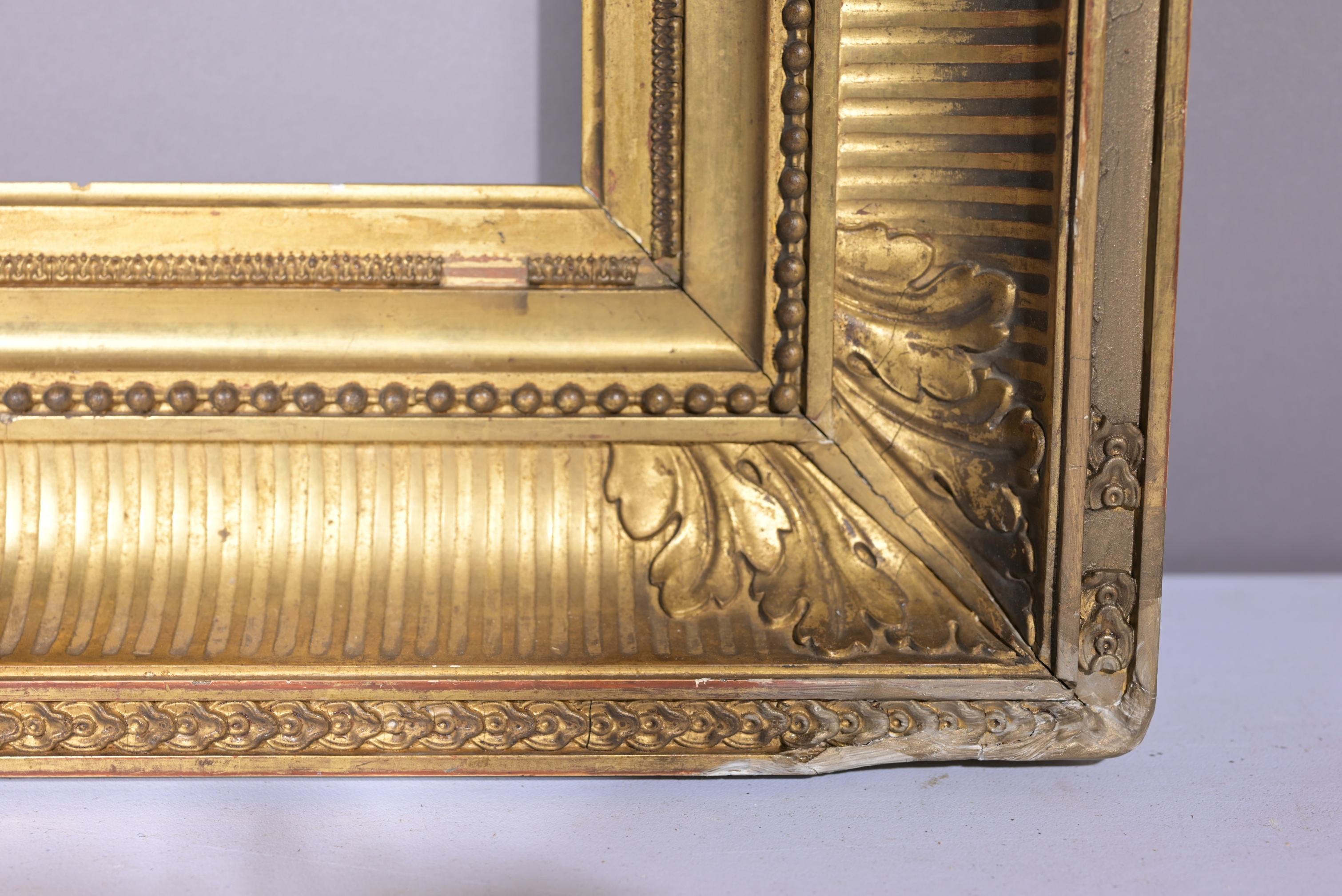 French 19th C. Fluted Cove Frame - 18 x 14 - Image 4 of 8