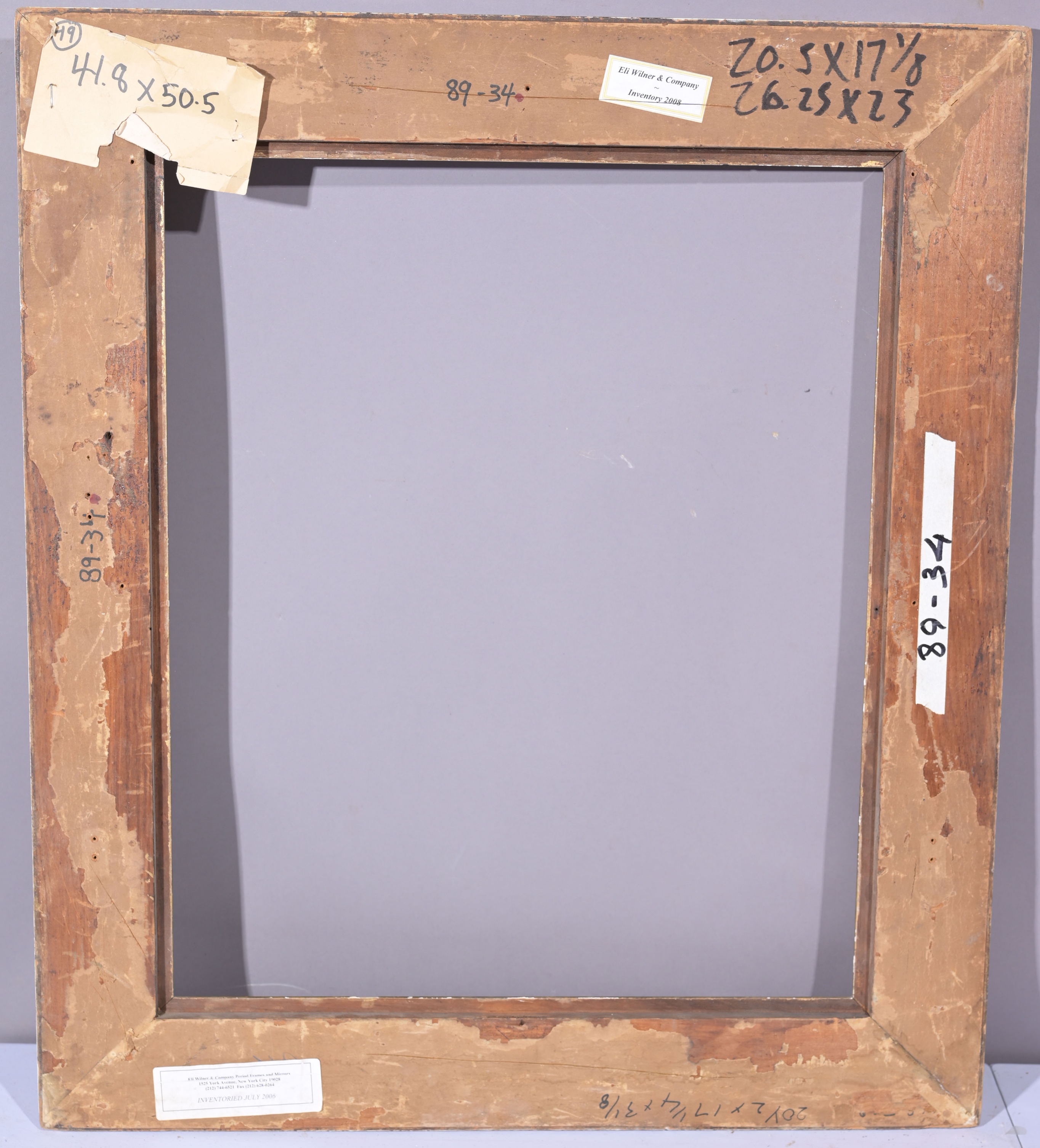 19th C. American School Gilt Frame - 20.5 x 17 1/8 - Image 7 of 7