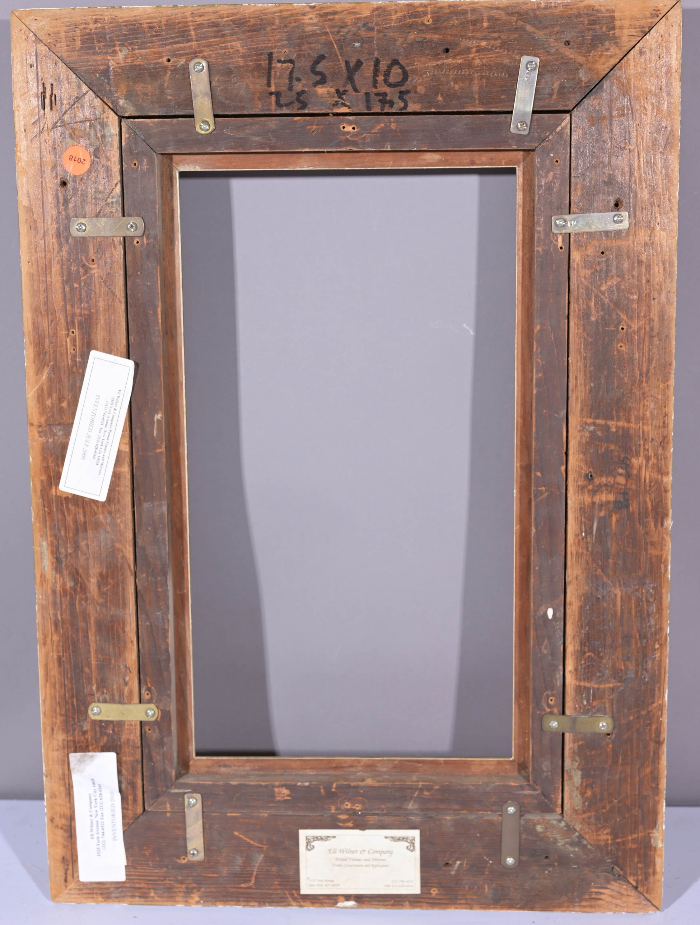 American c.1870's Fluted Cove Frame - 17.5 x 10 - Image 7 of 8
