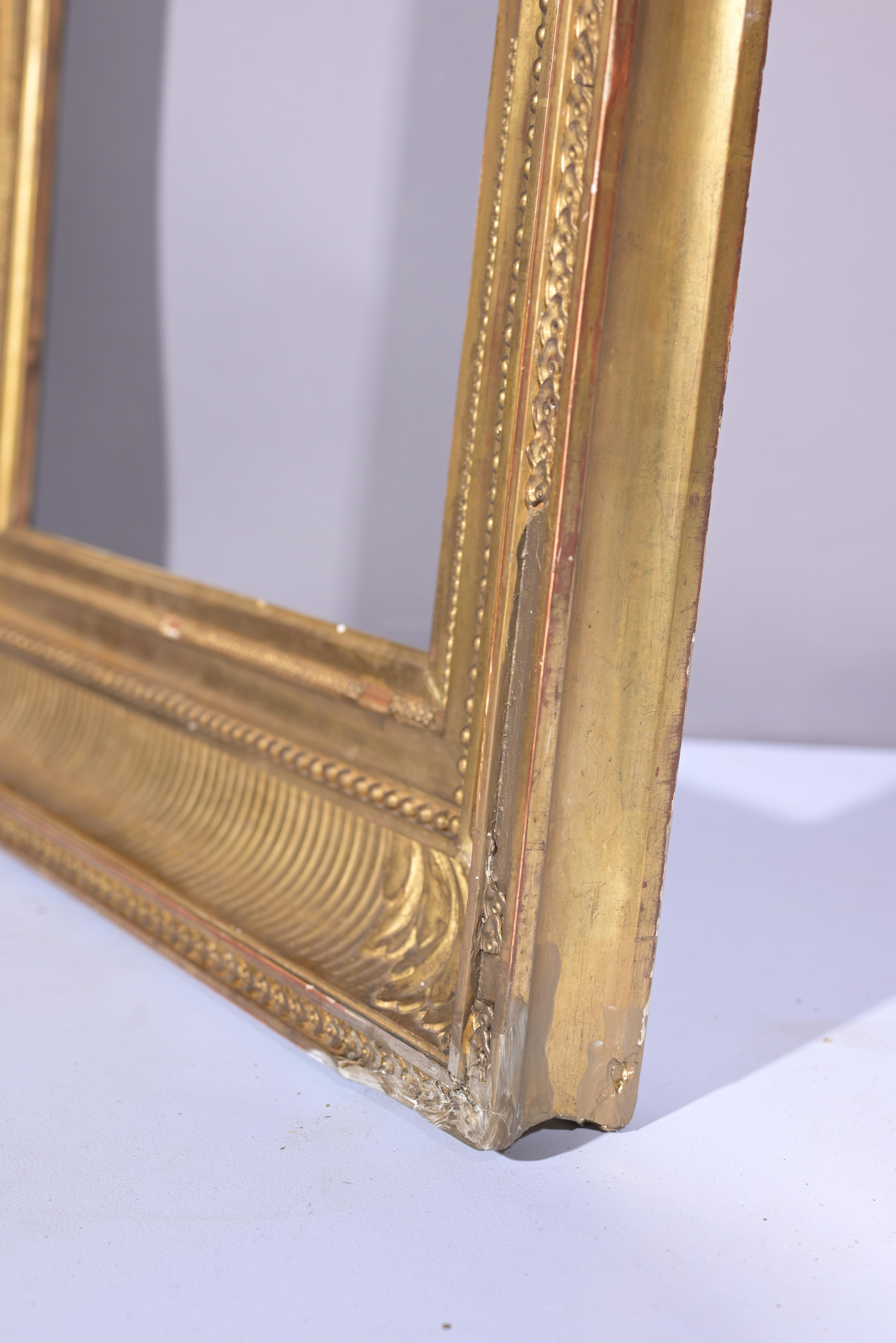 French 19th C. Fluted Cove Frame - 18 x 14 - Image 6 of 8