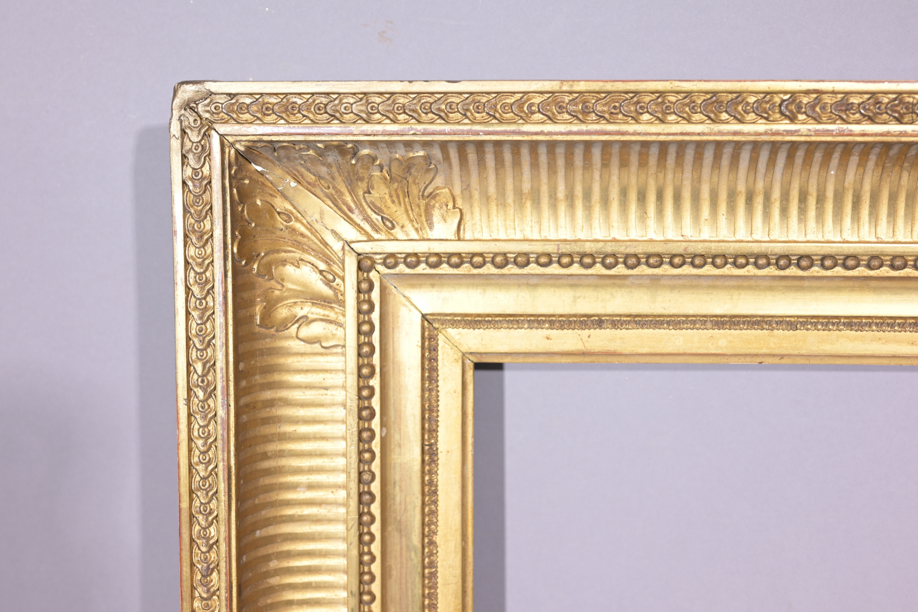 French 19th C. Fluted Cove Frame - 18 x 14 - Image 2 of 8