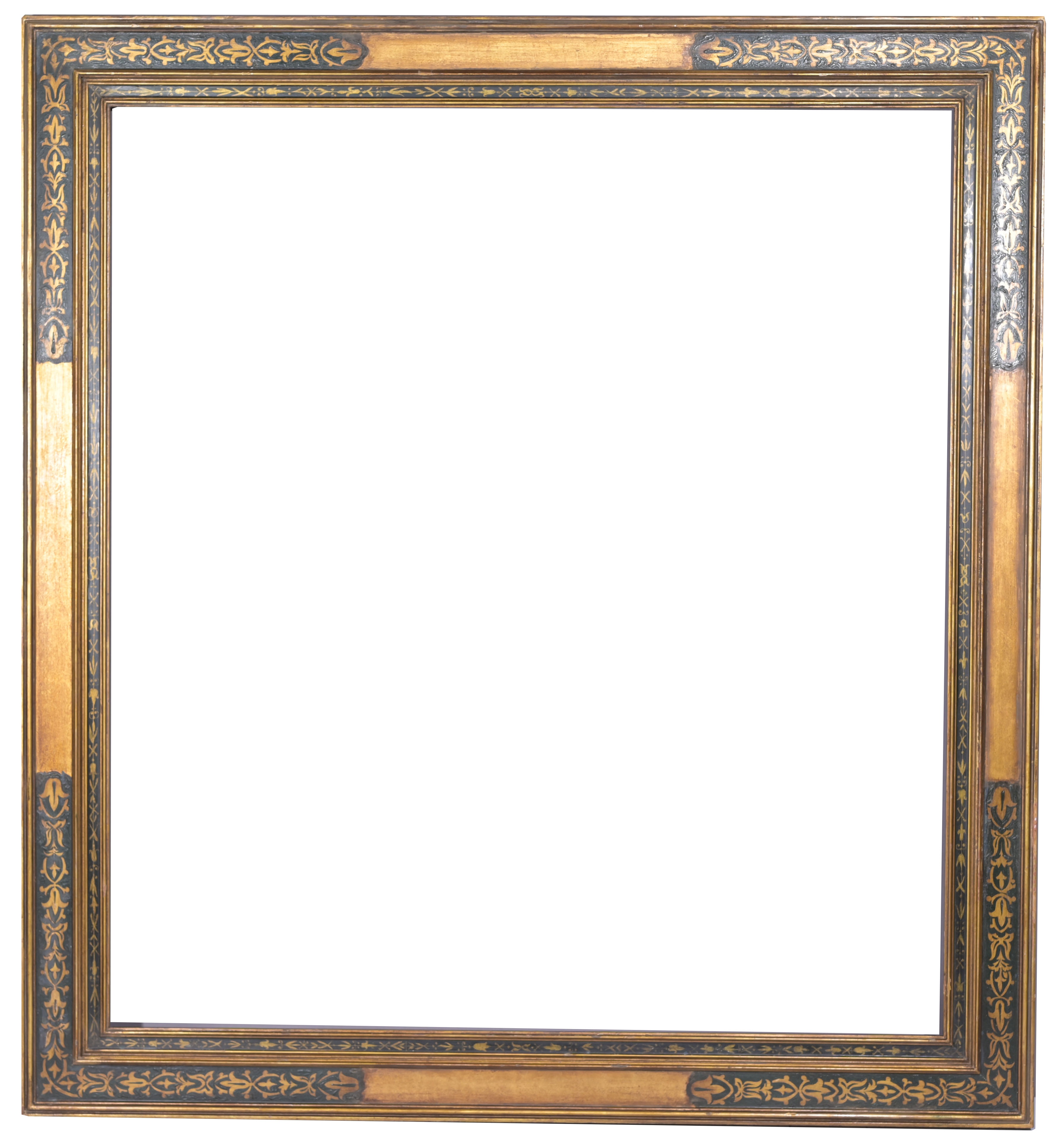 19th C. European Stenciled Frame - 39 x 36