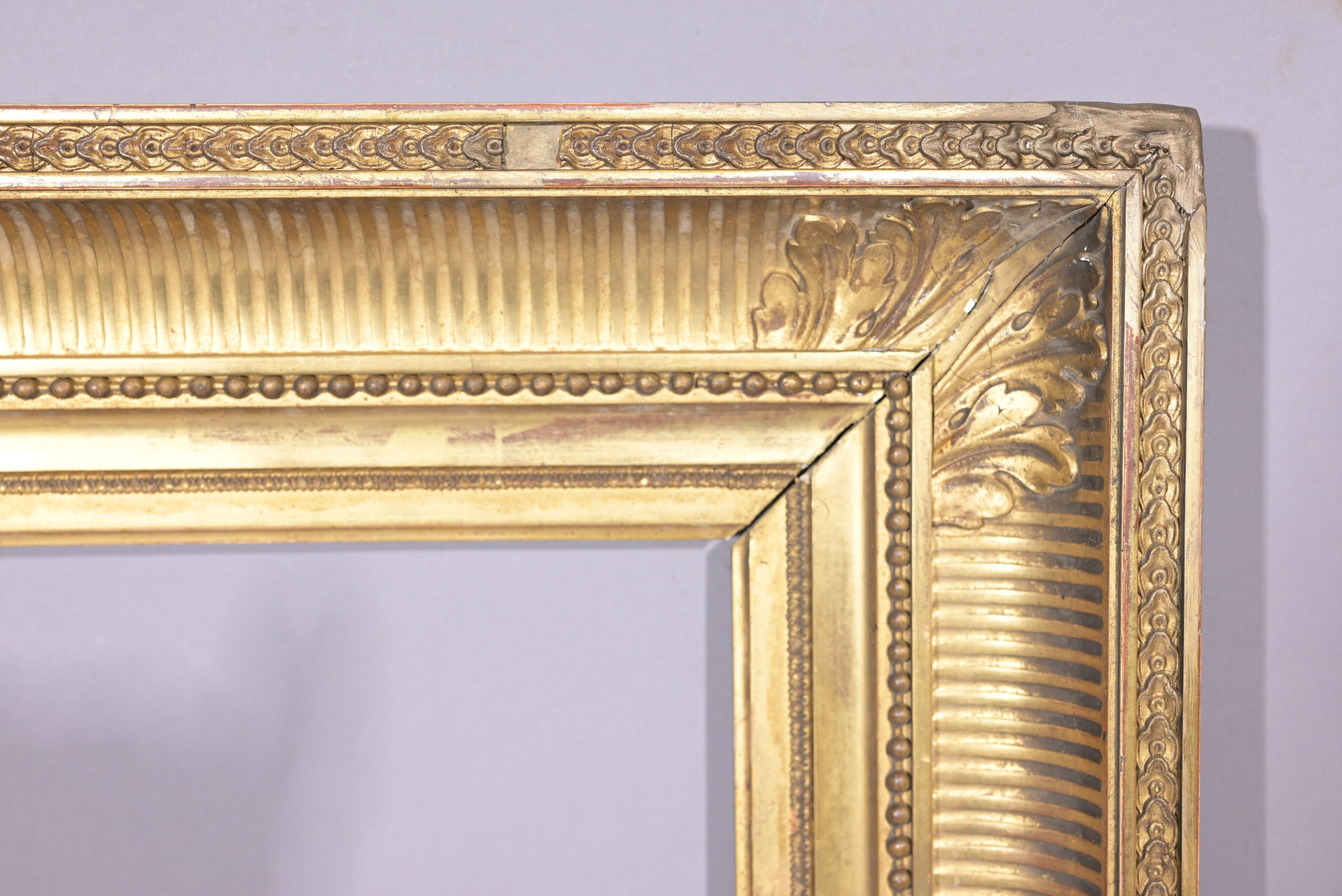 French 19th C. Fluted Cove Frame - 18 x 14 - Image 3 of 8