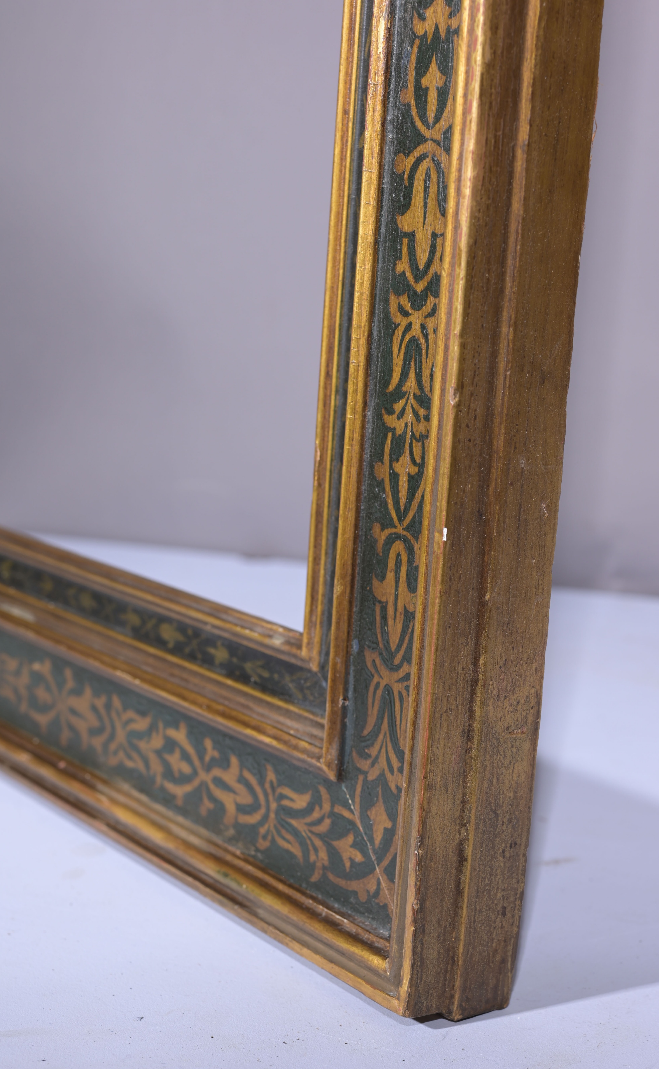 19th C. European Stenciled Frame - 39 x 36 - Bild 7 aus 8