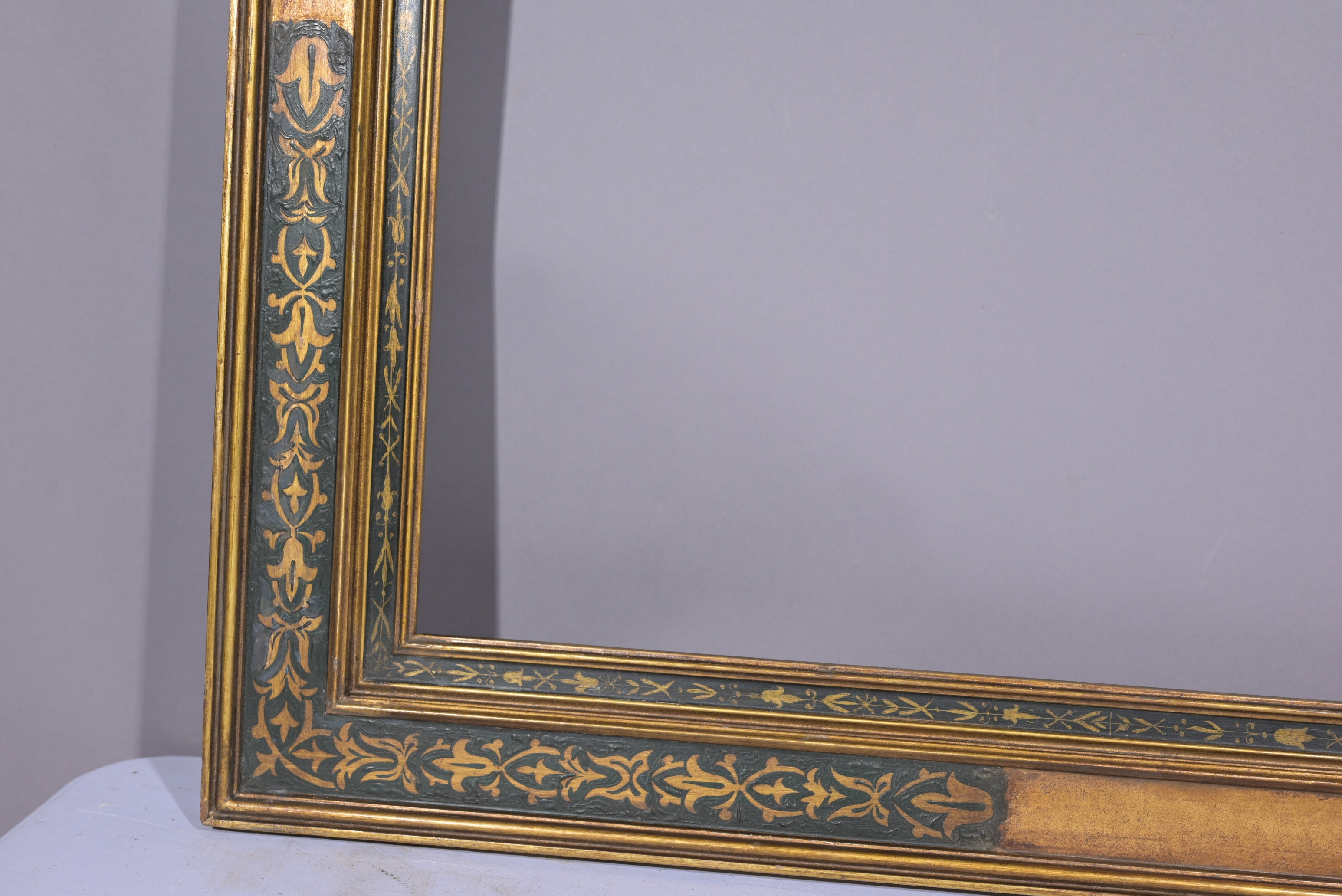 19th C. European Stenciled Frame - 39 x 36 - Bild 6 aus 8