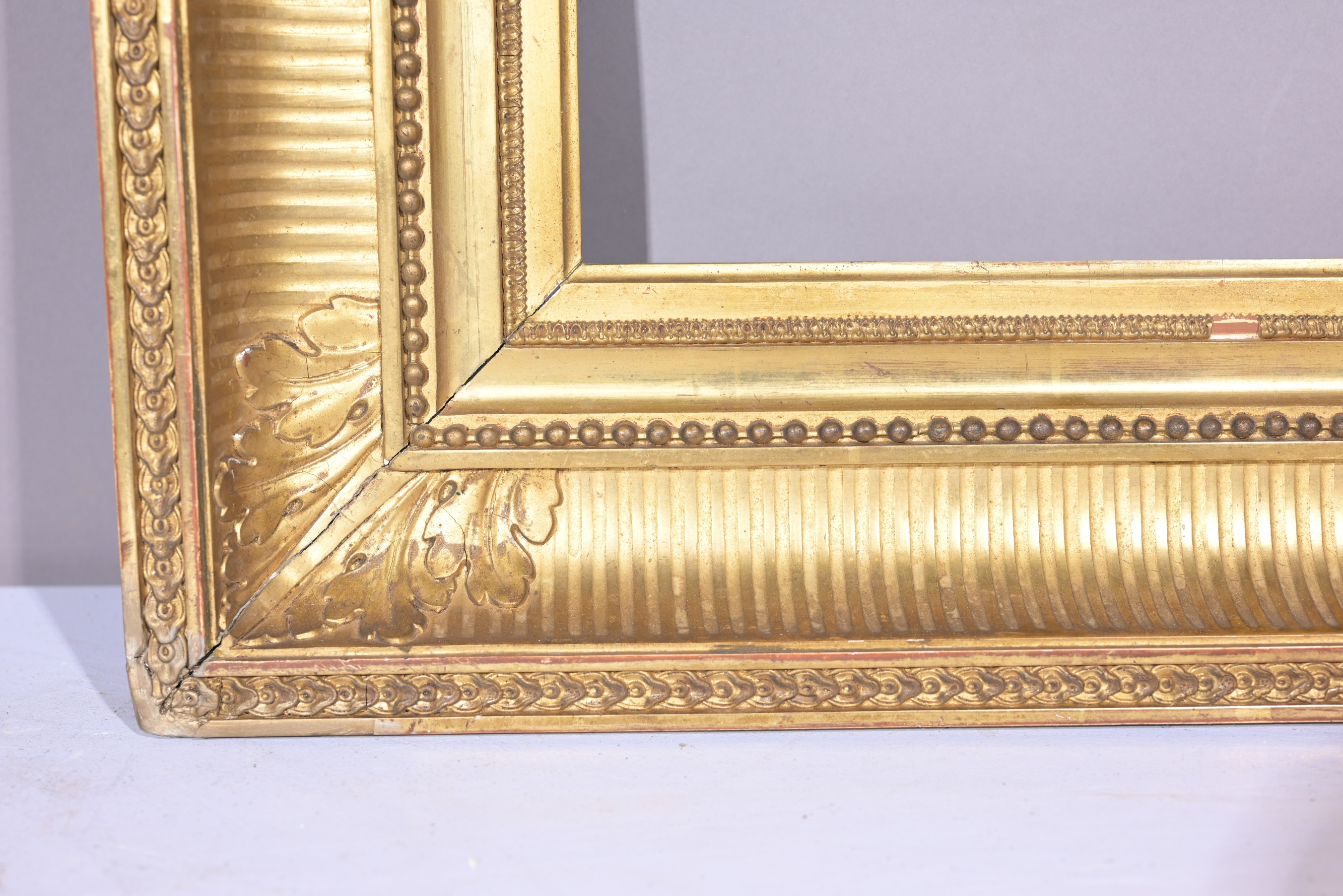 French 19th C. Fluted Cove Frame - 18 x 14 - Image 5 of 8