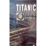 R.M.S. TITANIC: Original exhibition poster for The Wreck of The Titanic at The National Maritime
