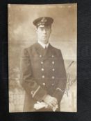 R.M.S. TITANIC: Rare real photo postcard of Fifth Officer Harold Lowe, one of the heroes of Titanic,