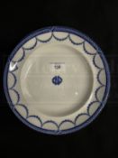 WHITE STAR LINE: Second-Class Stonier & Company/Copeland Bradford dinner plate. 9½ins.