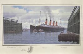 R.M.S. LUSITANIA: Ken Marshall Limited Edition print The Final Farewell with original remarque in