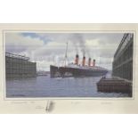 R.M.S. LUSITANIA: Ken Marshall Limited Edition print The Final Farewell with original remarque in