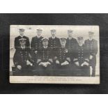 R.M.S. TITANIC: Kennedy real photo postcard of 'Captain Smith and the Officers of the Titanic'.