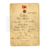 R.M.S TITANIC: Quite simply one of the rarest and most significant menus ever to be offered for