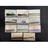 R.M.S. TITANIC: Related postcards including vessels relating to her story Virginian, Parisian,