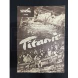 FILMS: Rare promotional flyer for the 1943 Nazi movie Titanic with English translation. 8½ins. x