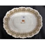 WHITE STAR LINE: First-Class Wisteria ceramic serving dish with house flag to centre.
