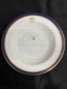 WHITE STAR LINE: First-Class Copeland Spode Stonier and Company soup bowl with cobalt blue and