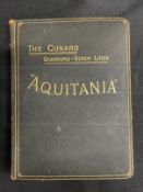 CUNARD: Unusual hard bound souvenir number of The Shipbuilder for the Aquitania.