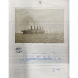 R.M.S. TITANIC: Signed photo print of Titanic's last photograph from First-Class passenger Jack