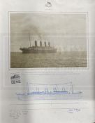 R.M.S. TITANIC: Signed photo print of Titanic's last photograph from First-Class passenger Jack