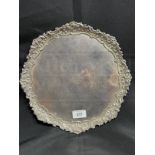 R.M.S. TITANIC: George W. Bowyer Archive. Plated salver with floral relief edge monogrammed GB in