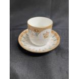 WHITE STAR LINE: Stonier and Company Wisteria Demitasse cup and saucer with intertwined WSL.