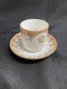 WHITE STAR LINE: Stonier and Company Wisteria Demitasse cup and saucer with intertwined WSL.