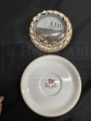WHITE STAR LINE: Deck service side plate 7½ins. Plus a post Titanic disaster commemorative shell