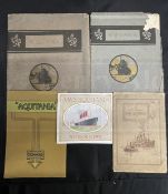 OCEAN LINER: Cunard R.M.S. Aquitania brochures including a rare souvenir of her launching April