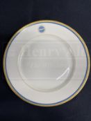 AIRSHIP/HINDENBURG/ZEPPELIN: Rare DZR dinner plate with letter of authenticity confirming it was