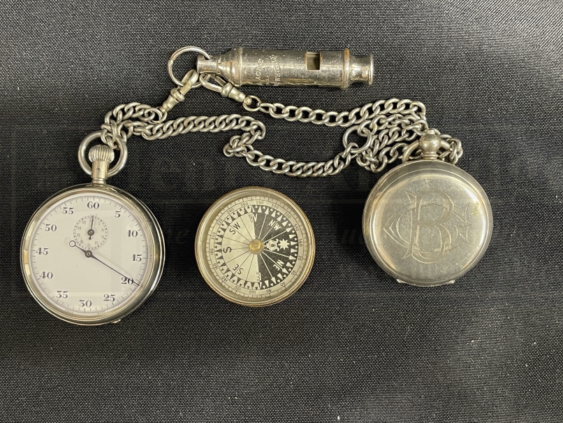 R.M.S. TITANIC: George W. Bowyer Archive. Personal items - a chromium cased pocket compass