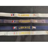 OCEAN LINER: French Line Gala Night ribbons for Liberté and Flandre. (4)