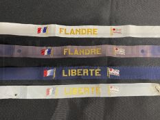 OCEAN LINER: French Line Gala Night ribbons for Liberté and Flandre. (4)