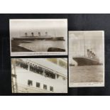 R.M.S. OLYMPIC: Rare real photo postcard 'onboard R.M.S. Olympic en route New York 18.2.14', Rapp