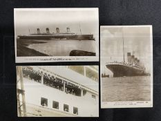 R.M.S. OLYMPIC: Rare real photo postcard 'onboard R.M.S. Olympic en route New York 18.2.14', Rapp