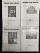 R.M.S. TITANIC: Large library collection of British Titanic Society Atlantic Daily Bulletins and
